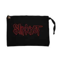 Slipknot Text Siyah Clutch Astarlı Cüzdan / El Çantası