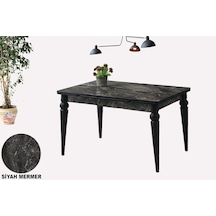 Yanlardan Açılır 60 X 90 Yakamoz Arda Masa Topkapı Ayak Mutfak,salon,yemek Odası Masası Siyah Mermer