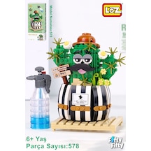 Loz Mikro Bitki Kaktüs -lz1245 578 Parça Oyuncak Yapım Seti