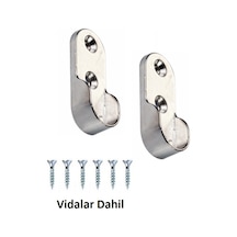 Oval Gardrop Askı Aparatı Nikel Flanş 2 Adet + Vida