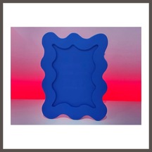 Bezos 3d Baskı Dalgalı Fotoğraf Çerçevesi Wiggle Tasarım Masaüstü Çerçeve 10x15 Cm Fotoğraf Çerçevesi Mavi Nxrlvng