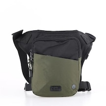 Ççs 31186 Motosiklet Bel Bacak Çanta Yeşil Siyah