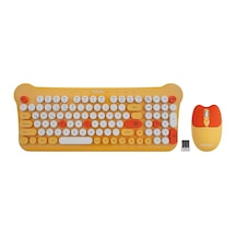 Everest KM-6244 Bunny 2.4 Ghz + Bt Kablosuz Q Multimedia Renkli Tuşlu Klavye + Mouse Set