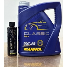 Motorx 10W40 Mannol Classicyüksek Performanslı 4L Motor Yağı + Etkili Ceramo Esterkalıcı Ultra Performans Katkısı