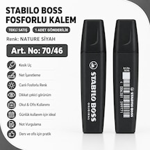 Boss Fosforlu Kalem 1 Adet Metin İşaretleme Kalemi Siyah