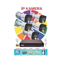 Fury 5 Li Ip Güvenlik Kamera Seti Sesli 4mp Gece Renkli Su Geçirmez 5515s 1tb