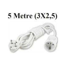 Topraklı Uzatma Seyyar Kablosu Tekli Priz 5 Metre 3x2.5 Mm