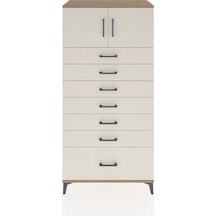 Hyperion Dolap Tek Raflı 7 Çekmeceli 2 Kapaklı 88x44x182 Çam-aytaşı Atlas Çam