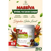 Ginsengli Toz İçecek Karışımı 300 g 50 Servis Çilek Muz Çikolata Aromalı (Massiva)