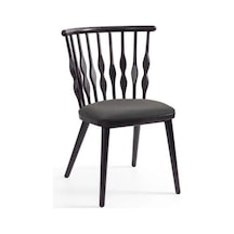 Natura Retro Ahşap Sandalye Siyah - Siyah