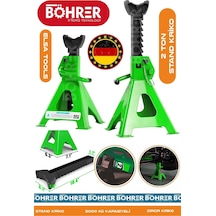Alman Böhrer Hb0417t Yeşil 2 Ton Oto Araç Araba Kaldırma Sabit Tutma Kriko Standı - Tekli