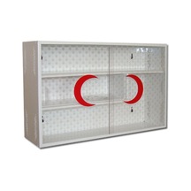 Ecza Dolabı Metal Sürgü Kapak İlk Yardım Dolabı Beyaz