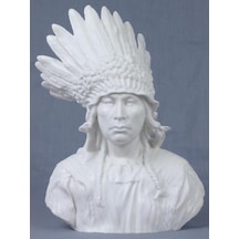 Veronese Wise-porselen Kızılderılı Sef Bust-18,5 10,5 24cm