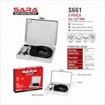 Sara S661 Buat Açma Panç Seti 8 Parça, 64-127 Mm