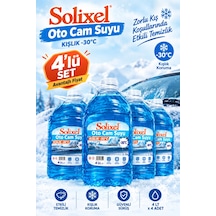 Solixel Kışlık Oto Cam Suyu -30 C 4 Lt X 4 Adet 4'lü Set