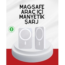 Şık Tasarımlı Magsafe Araç Telefon Tutucu Type-c Girişli Siyah