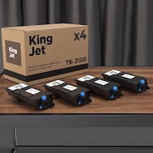 Kingjet Kyocera Uyumlu Tk-3100 Standart Kapasiteli 4'lü Paket Çipli Uyumlu  Toner