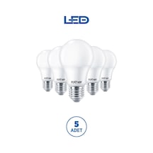 Rtl01123-5 Rother A60 Led Ampul 9w E27 810 Lümen 3000k Sarı Işık Enerji Tasarruflu Ampul 5 Adet