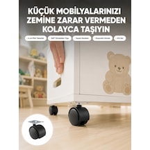 Mey İthalat Sehpa Ve Ekipmanlar İçin Kilitsiz 4 Cm Ayak 4 Lü