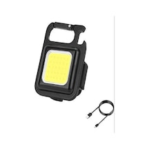 Şarj Edilebilir Metal Kasa Led, Anahtarlık El Feneri, Mıknatıslı