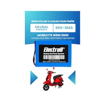 Mobilette Wind 5500 Batarya Standart Kapasite Lifepo4 60v 18ah Elektrikli Motosiklet Bataryası