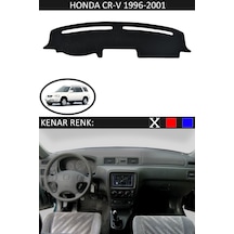 808 Group Honda Cr-v 1996-2001 İçin Uygun Torpido Koruma Halısı Siyah Kenar Renk Siyah