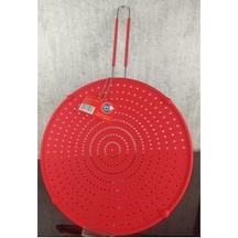 Silikon Yağ Sıçratmaz 32 Cm Kırmızı