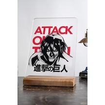 Attack On Titan Ev Titan Eren Severlere Masa Dekoratif Ahşap Obje