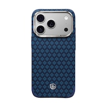 Apple iPhone Uyumlu 18 Pro Max Kılıf M-safeli Yüksek Çerçeveli Benks Armorgrid Armoredge X9 Kevlar Karbon Laciver Lacivert