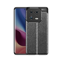 Xiaomi Mi 13 Pro Kılıf Deri Görünümlü Silikon Kamera Korumalı Üstün Koruma Pazarplus Siyah