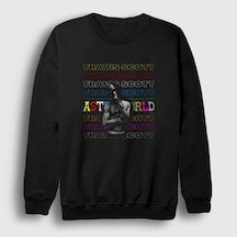 Presmono Unisex Cool Astroworld Travis Scott Sweatshirt Siyah