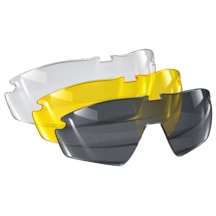 Raven V1 3 Lensli Yedek Lens Seti Polikarbon Şeffaf Sarı Füme Uv400 Anti Fog Anti Scratch Taktik Askeri Atış Outdoor + Mikrofiber Kılıf Bezi + Ayarlanabilir Sabitleme Bandı