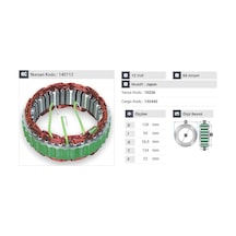 12v Alternatör Statör Hıtachı Tipi 60 A 3 Uçlu N11.422