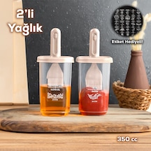 Porsima 0520 2'li Etiketli Silikon Fırçalı Yağlık Sosluk Cappucci