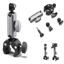 Ga96 Bisiklet Ve Motosiklet İçin Kamera Alüminyum Gidon Tutucu Insta-360 X5 X4 X3 X2/go 3s/go 3/gopro Hero 13 12 11 10 9 8/djı Osmo Pocket 3/2/action 5/4/3/2 Siyah