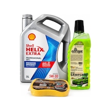 Shell Helix Extra Pro Arl 5w-30 3 5 Litre + Oto Şampuan 1000 ML + Yıkama Süngeri