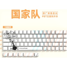 74 Tuşlu Klavye Keycaps, Yan Baskılı Arka Aydınlatmalı Pbt 60/61/68 Mekanik Klavyelerle Uyumludur.