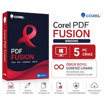 Corel Pdf Fusion Windows - 5 Pc Ömür Boyu Süresiz Dijital Kod