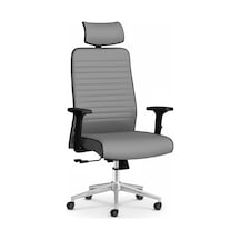Upstyle Zirve Deri Ergonomik Çalışma Ve Yönetici Koltuğu Gri