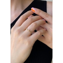 Zümrüt Sarraf 14 Ayar Yeşil Altın Kadın Minimal Kraliçe Taç Yüzük 553891753