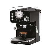Zln2991 Retro Espresso Kahve Makinesi Espresso-cappiccino-latte 15 Bar Basınç Süt Köpürtücü 1.25l 1100w Siyah Çok Renkli