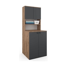 Çamaşır Makinesi Dolabı 004 - Atlas Çam - Antrasit Çamaşır Makinesi Dolabı 004 - Atlas Çam - Antrasit