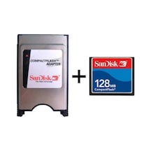 Sandisk 128 Mb Compact Flash Hafıza Kartı+pmcıa Compact Flash Kart Okuyucu