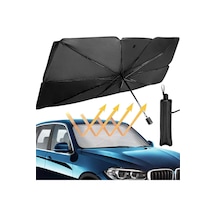 Araba Ön Cam Güneşliği Araba Güneş Gölge Koruyucu Şemsiye Otomatik Katlanabilir Güneşlik Gölgelik Siyah