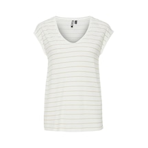 Only Pieces 17078572 Genis Yaka Kolsuz Bayan Body - Ekru Ekru