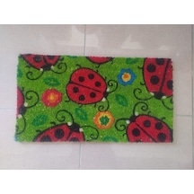 Uğur Böceği Kapı Önü Paspası Ko ko Pvc Tabanlı Paspas 33*60 Cm