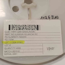 Vj0805a102jxacw1bc 1nf 50v 805 Vıshay Smd Seramik Kondansatör 715 Adet