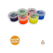 Ele Yapışmaz Neon Slime Seti 1080 Gr - 6 Renkli Slaym Keyfi Turuncu
