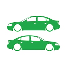 Basık Passat Sticker 17x17 Cm Yeşil