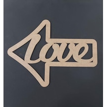 Ahşap Love Yön Işareti 30X22Cm